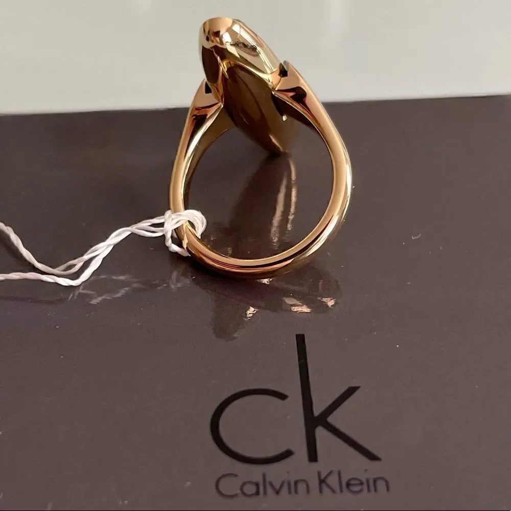 NWT Calvin Klein Slim Oval Cocktail Ring